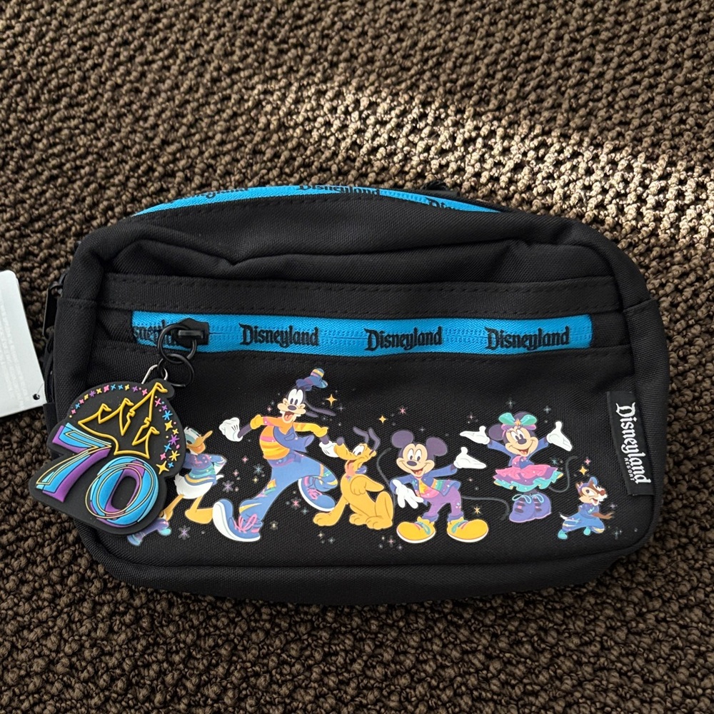 Disneyland Black Fanny Pack with Characters